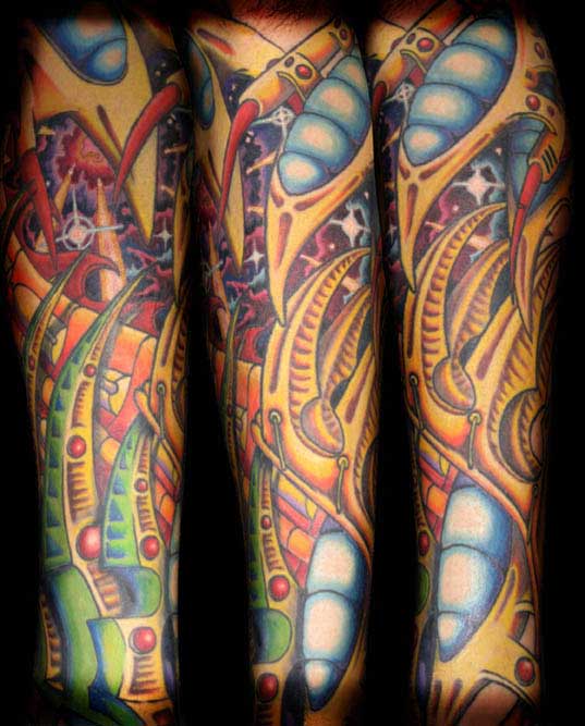 biomech leg by Jeff Johnson TattooNOW
