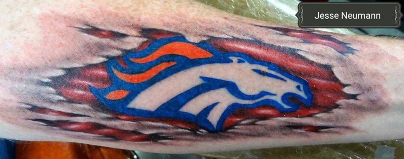 Broncos Tattoo by Jesse Neumann: TattooNOW