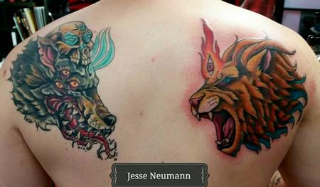 Tattoos - Wolf and Lion Tattoo - 119954