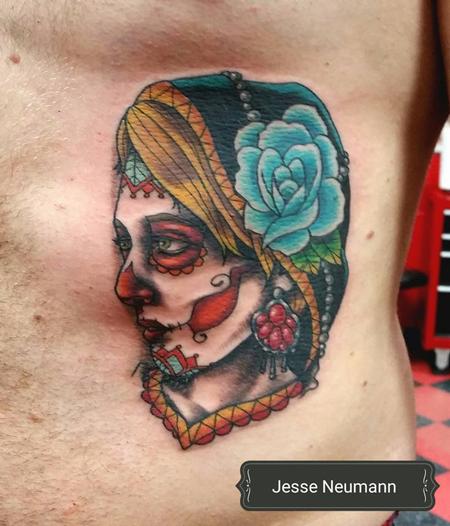 Tattoos - Day of the Dead portrait tattoo - 121961