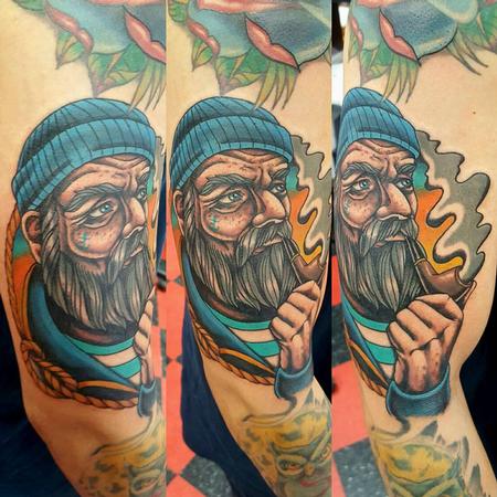 Tattoos - Old Fisherman Tattoo - 123800