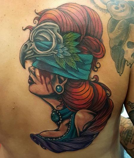 Tattoos - Owl Headdress Witch - 121913