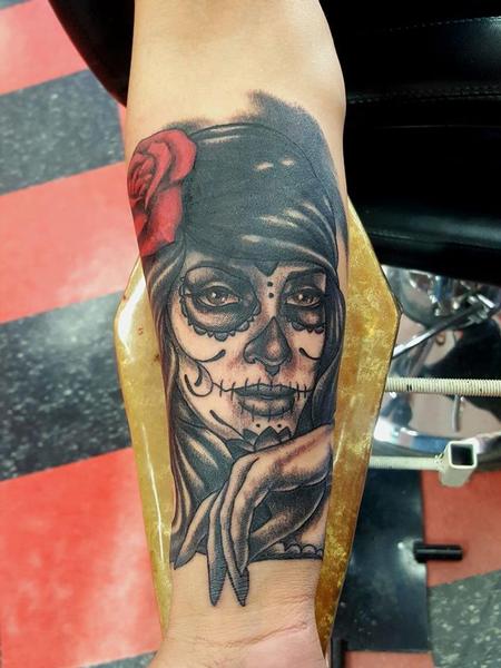 Tattoos - Day of the Dead Woman Tattoo - 138260