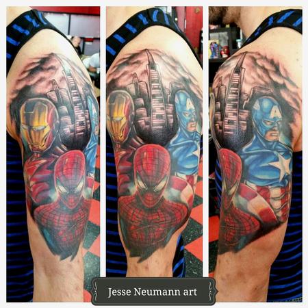 Jesse Neumann - Marvel Civil War Tattoo