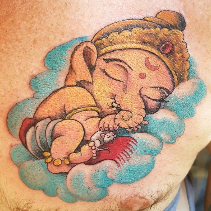 Baby Ganesha by Steve Malley: TattooNOW Baby Ganesha by Steve Malley: TattooNOW