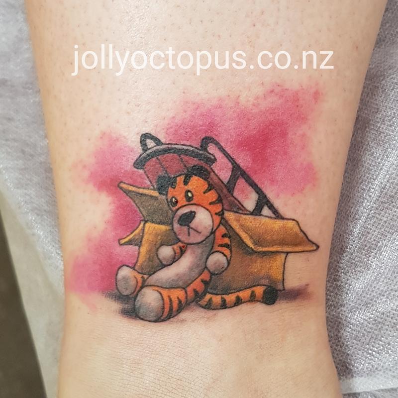 Calvin and Hobbes Color Tattoo by Steve Malley: TattooNOW