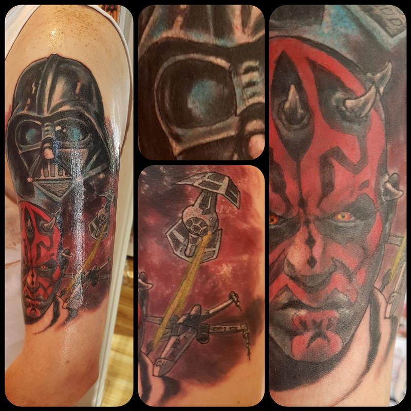 Star Wars Sith Lords Half Sleeve Tattoo by Steve Malley TattooNOW