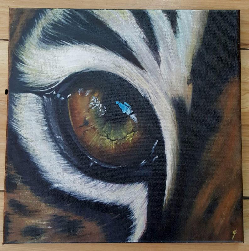Realistic Tiger Eye Painting By Chloe Deboo Tattoonow