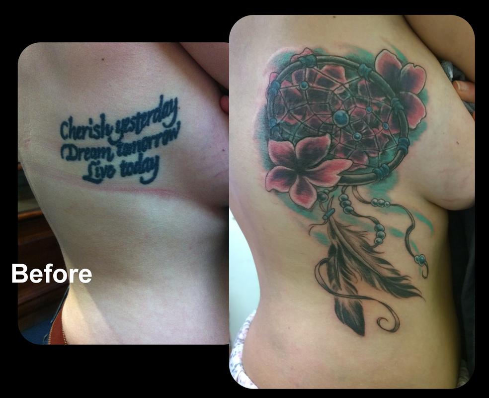 Dreamcatcher Cover Up Feminine Tattoo by Steve Malley: TattooNOW
