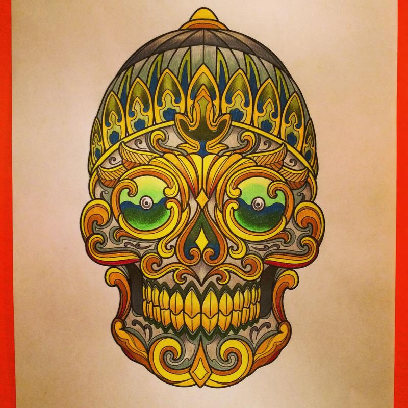 Tibetan Skull Tattoo Design by Makiko Komamiya: TattooNOW