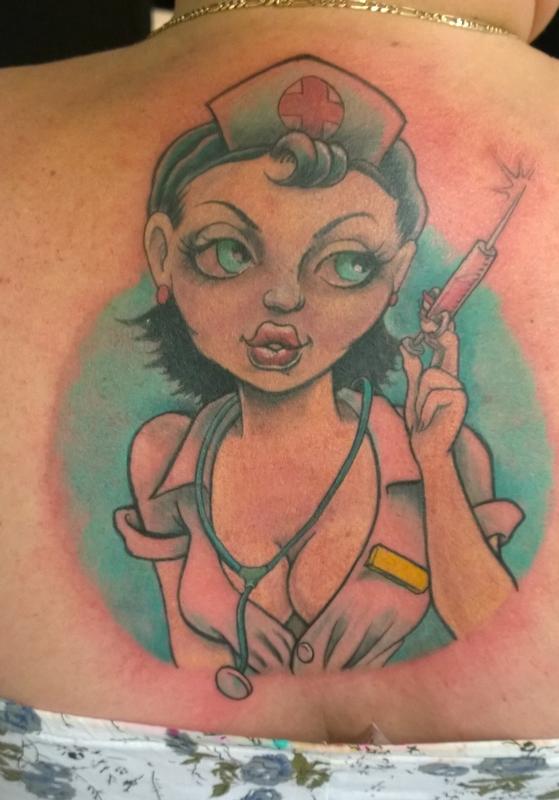 Sweet Sexy Nurse Pinup by Steve Malley: TattooNOW
