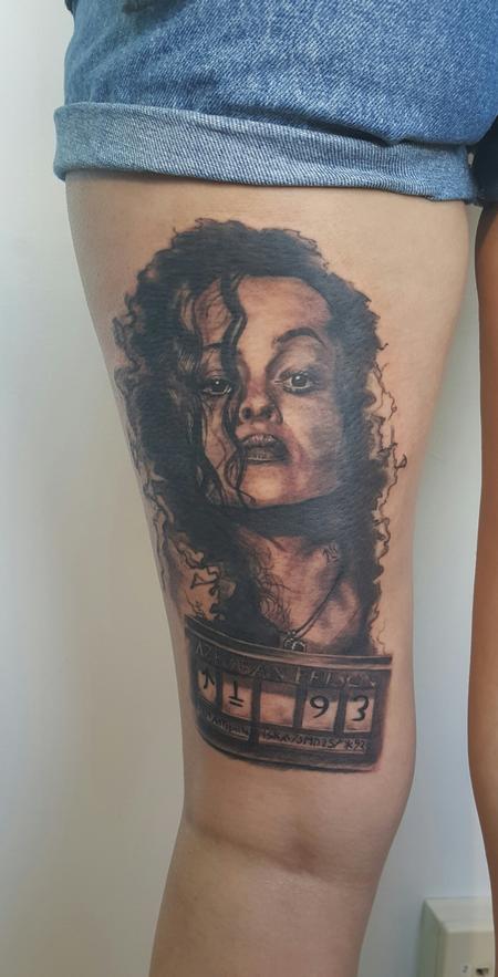 Chloe DeBoo - Bellatrix Lestrange Portrait Tattoo