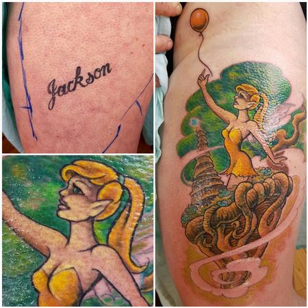 Tattoos - New Beginnings Pixie Hollow Cover Up Tattoo - 124986
