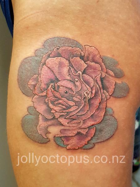 Tattoos - Peony Flower Color Tattoo - 126523