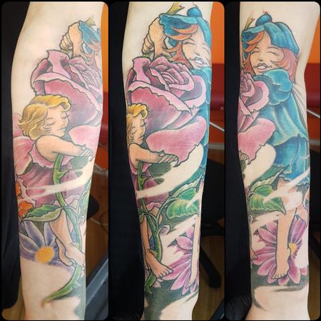 Tattoos - Flower Fairy Color Sleeve - 131082