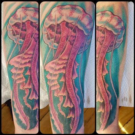 Tattoos - Jellyfish Color Tattoo - 130485