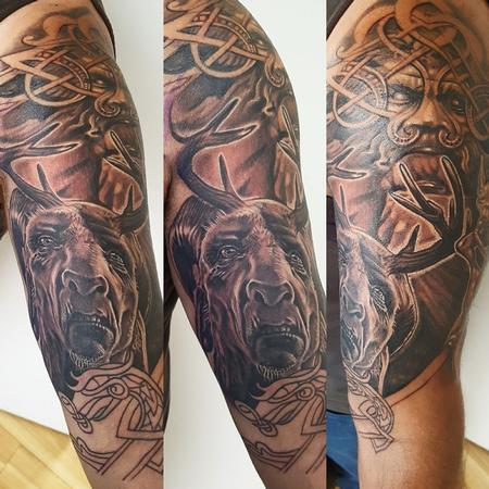 Tattoos - Celtic Gods and Monsters Sleeve Tattoo - 131746