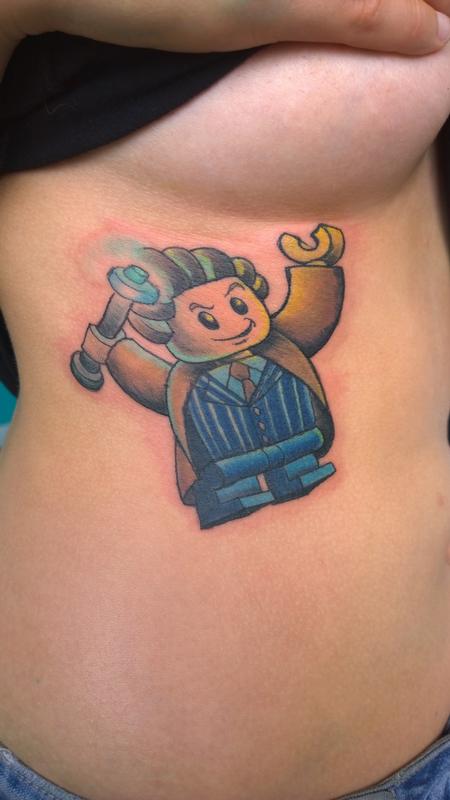 Steve Malley - Underboob Lego Dr Who Tattoo
