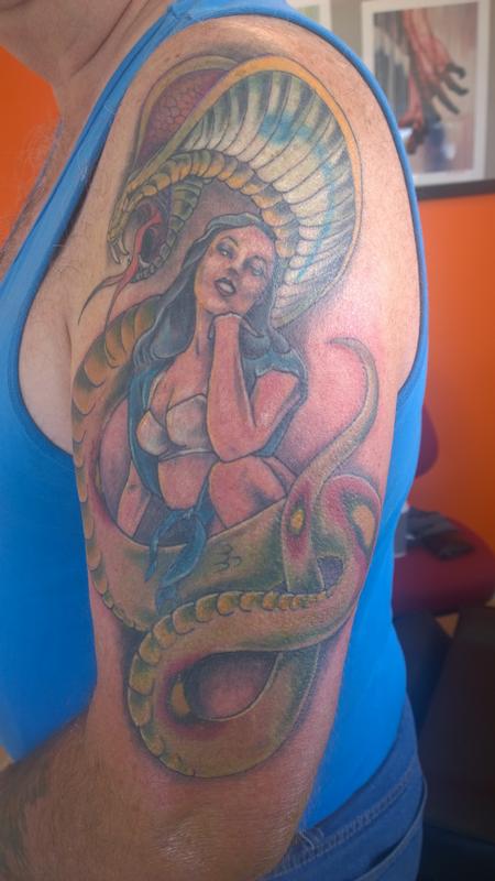 Tattoos - Sexy Pinup with Snake - 114231