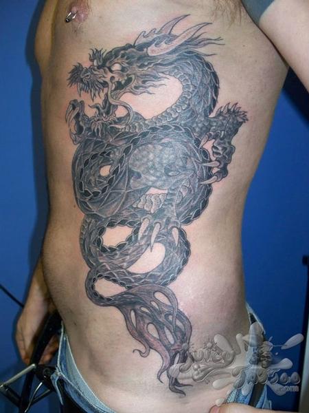 Tattoos - Dragon Side Piece - 102299