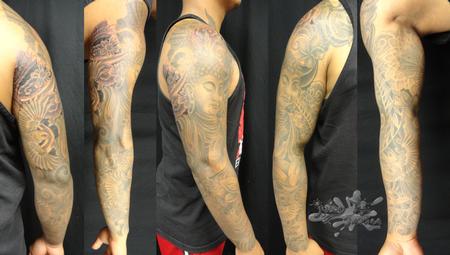 Tattoos - Buddha sleeve  - 112028