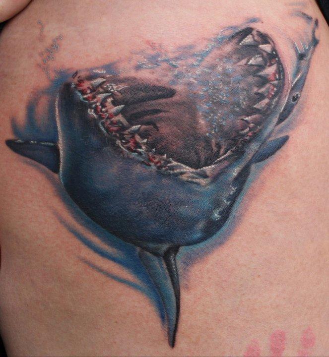 Great White Shark by Justin Mariani: TattooNOW Great White Shark by Justin Mariani: TattooNOW