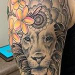 Tattoos - Lion, Black and Gray - 142168