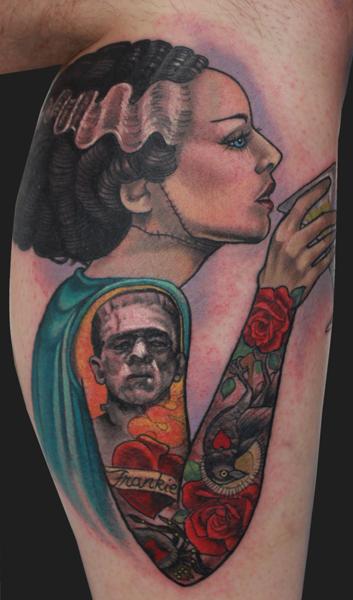 Tattoos - Bride of Frankenstein tattoo - 108427