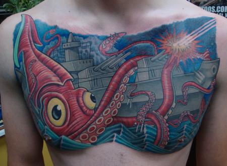 Tattoos - Giant Squid Vs Battleship - 99029