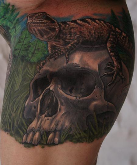 Larry Brogan - Lizard on Skull