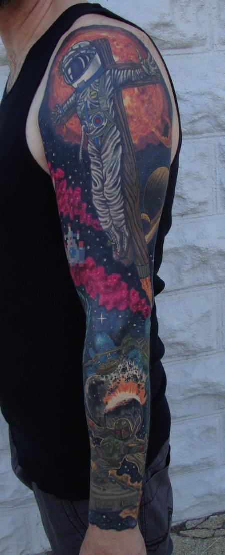 Tattoos - Astronaut Jesus Sleeve - 122409