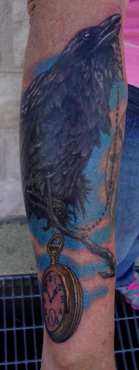 Tattoos - Raven with Pocketwatch - 99195