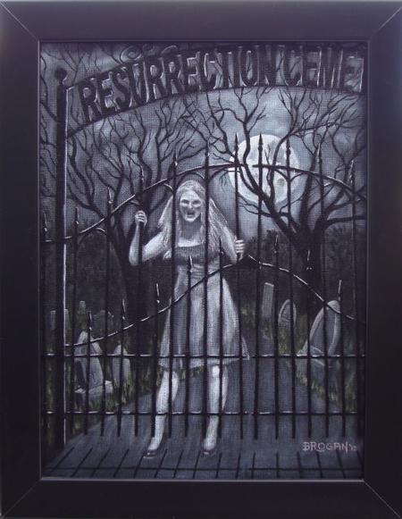 Larry Brogan - Resurrection Mary Ghost painting by Larry Brogan