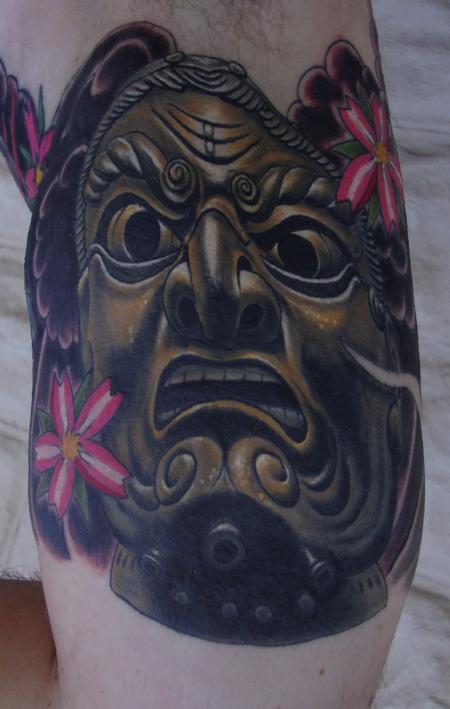Tattoos - Japanese Samuari Mask - 98334