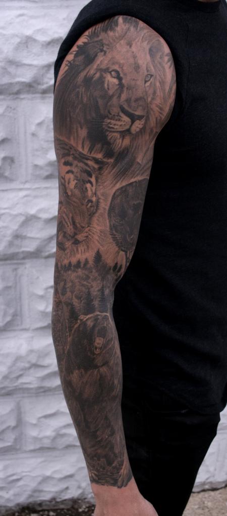 Wildlife Sleeve By Larry Brogan Tattoos
