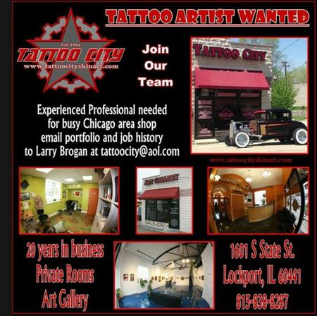 Larry Brogan - Tattoo Artist Wanted