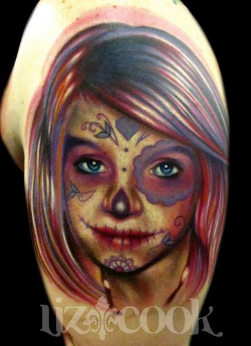 Tattoos - Day of the dead portrait. - 63445