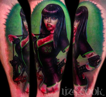 Tattoos - Zombie Roller Derby Girl - 63428