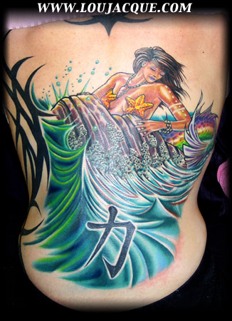 Tattoos - Mermaid Backpiece - 3385