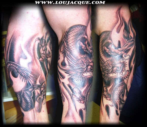 fire dragon tattoo