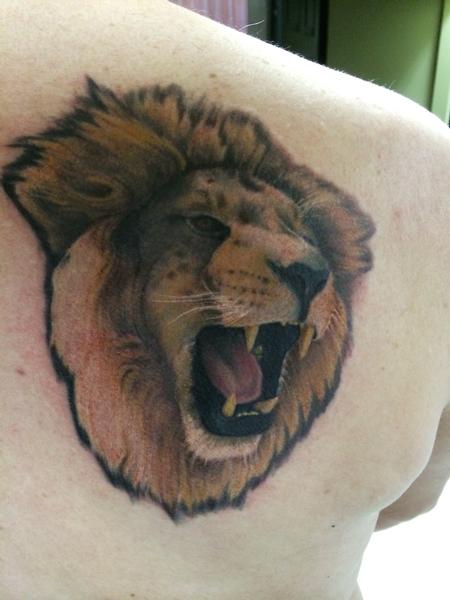 Tattoos - Very Fun Lion Tattoo - 88891