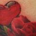 Tattoos - Glass Heart and Rose Flower Tattoo - 76112