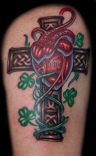 19 Pretty Cross Heart Tattoo Design Ideas  EntertainmentMesh