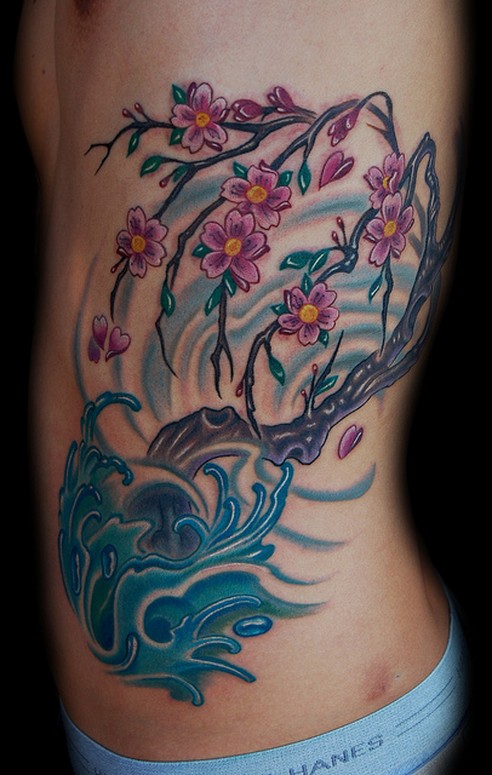 40 Cute Cherry Blossom Tattoo Design Ideas 2022