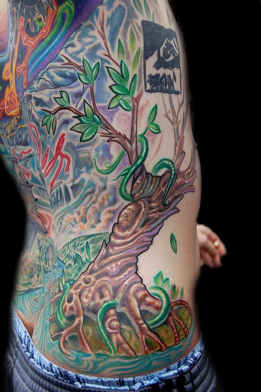 Black and Grey Bamboo Tree Tattoo  Golden Iron Tattoo Studio DownTown  Toronto