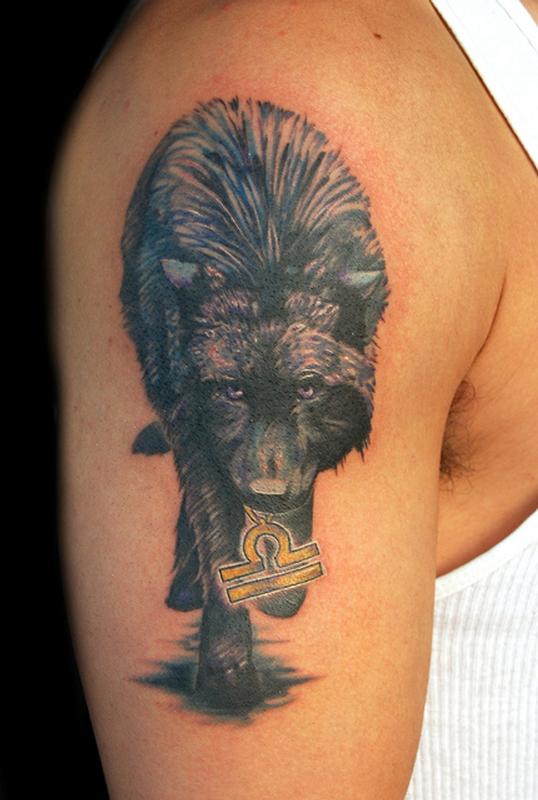 Dark Wolf Tattoo by Marvin Silva: TattooNOW