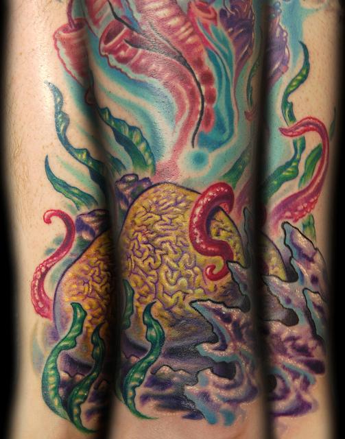Brain Coral Tattoo by Marvin Silva: TattooNOW Brain Coral Tattoo by Marvin Silva: TattooNOW