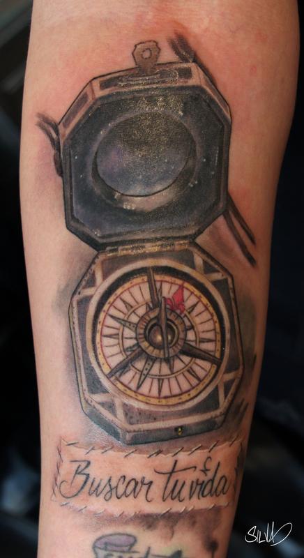 Captain Jack Sparrow Compass Tattoo by Marvin Silva TattooNOW