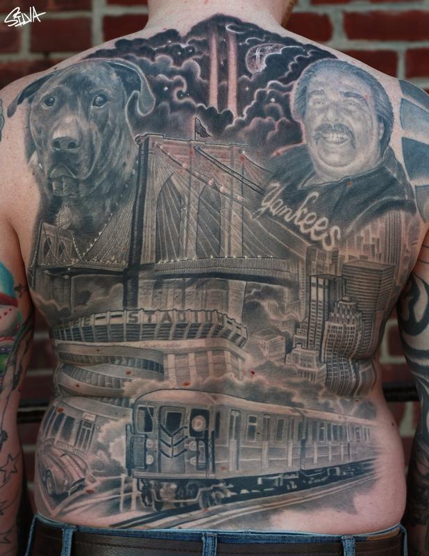 60 New York Skyline Tattoo Designs For Men  Big Apple Ink Ideas