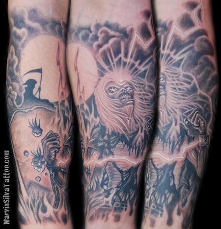 Live After Death Eddie Tattoo By Marvin Silva Tattoonow